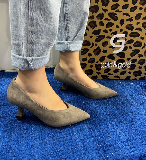 Décolleté donna gold&gold taupe gd303