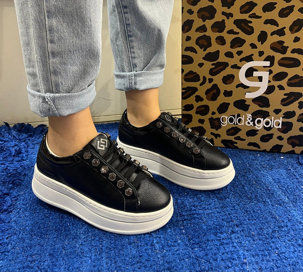 Sneakers donna gold&gold nero gb986