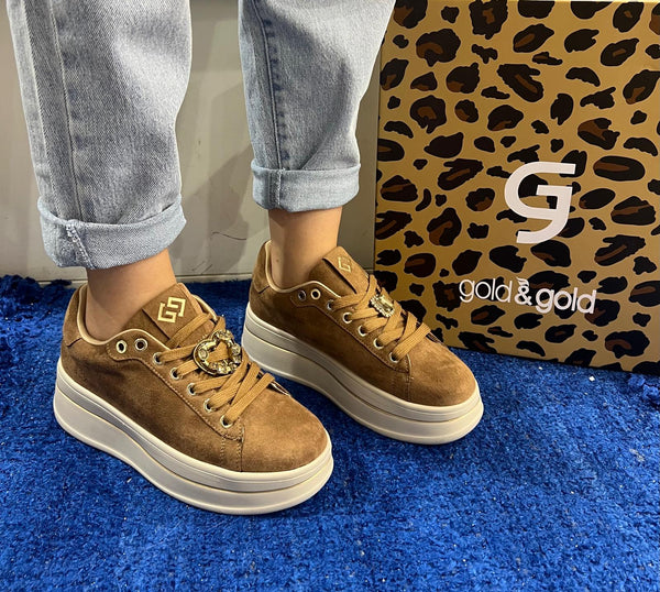 Sneakers donna gold&gold camel gb989