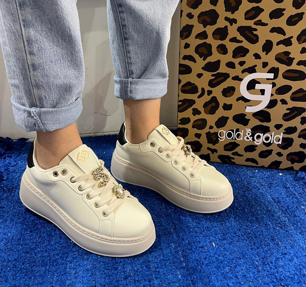Sneakers donna gold&gold bianco gb971