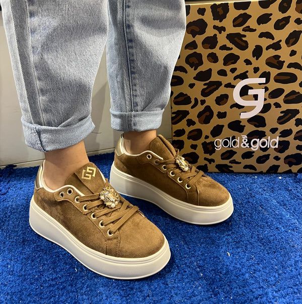 Sneakers donna gold&gold camel gb972