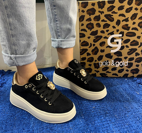 Sneakers donna gold&gold nero gb972