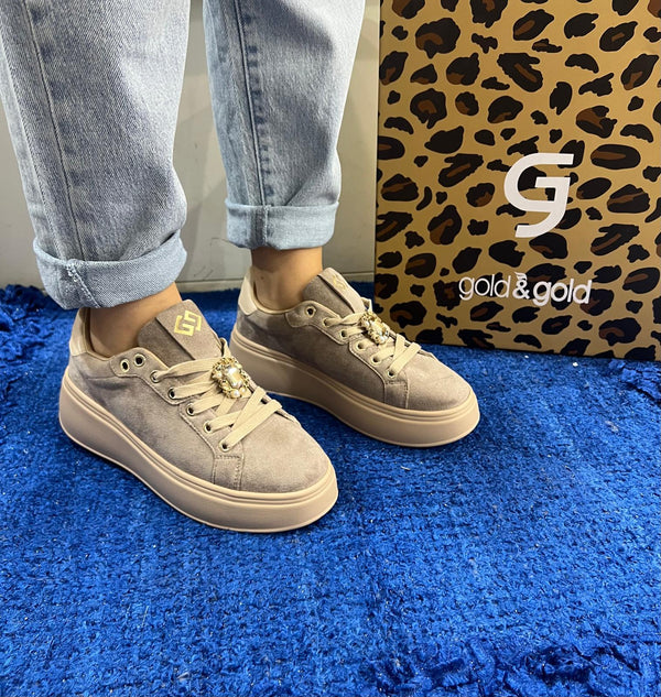 Sneakers donna gold&gold khaki gb972