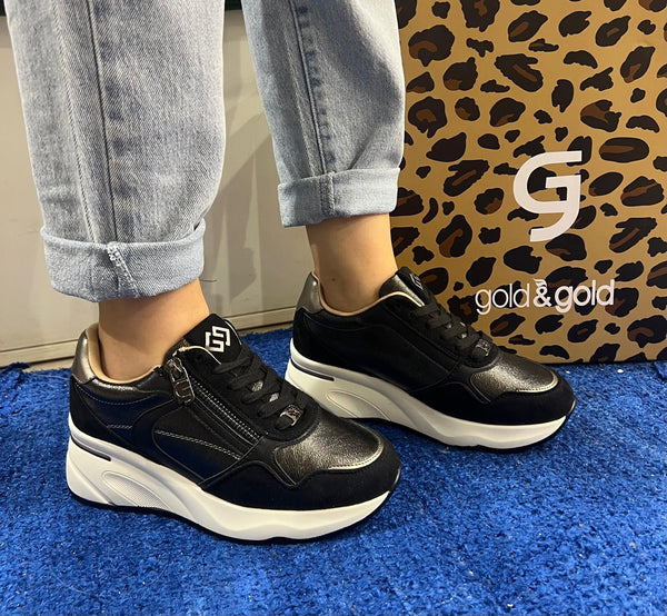 Sneakers donna gold&gold nero gb1015