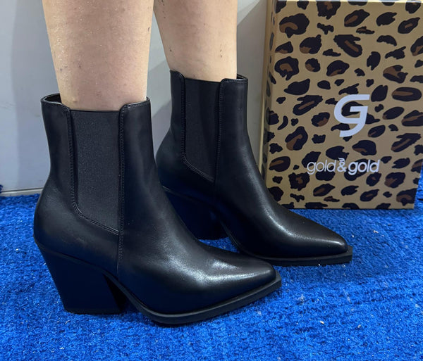 Tronchetto texano gold&gold nero gu323