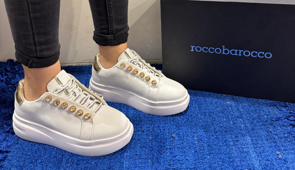 Sneakers donna roccobarocco rbald-2a white