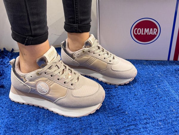 Sneakers donna colmar nude/pink/bronze travis authentic 099