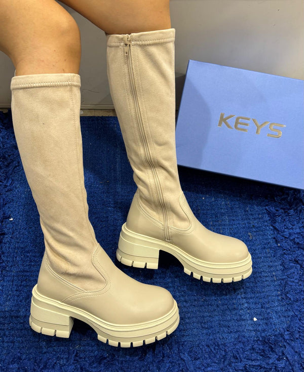 Stivale donna keys beige k11701