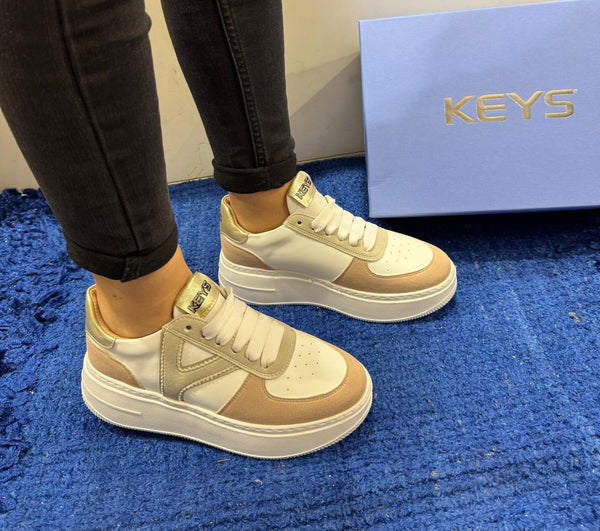 Sneakers donna keys pink/white/beige k11211