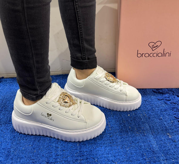 Sneakers donna braccialini b114 white