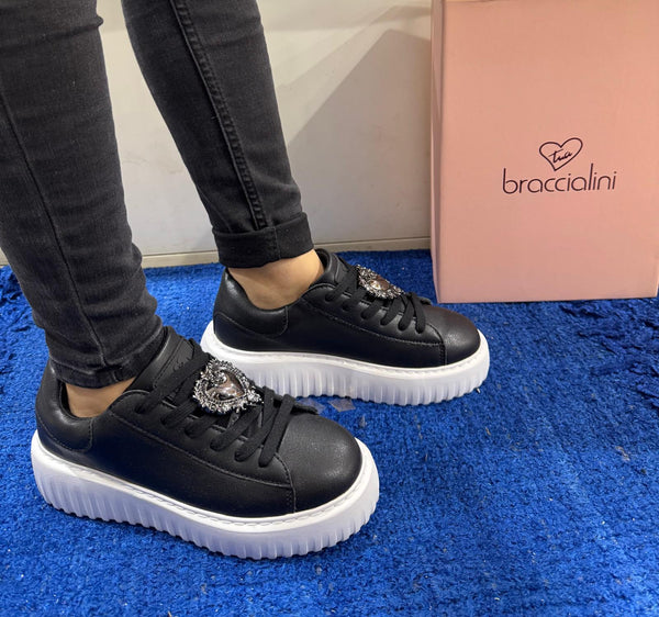 Sneakers donna braccialini b114 black