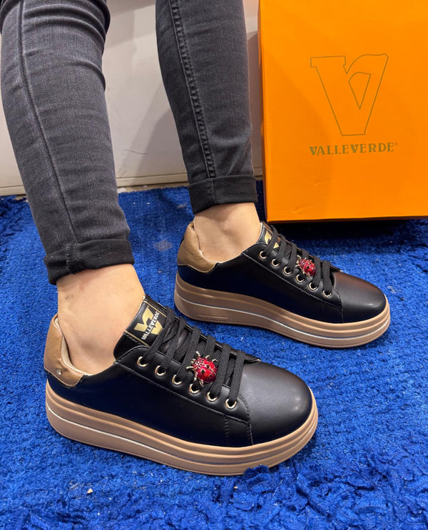 Sneakers donna valleverde nero 35491