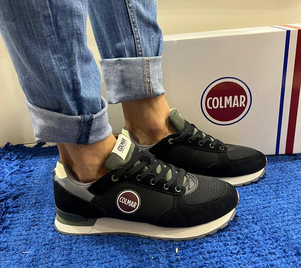Sneakers uomo colmar black/military green/gray travis authentic 044