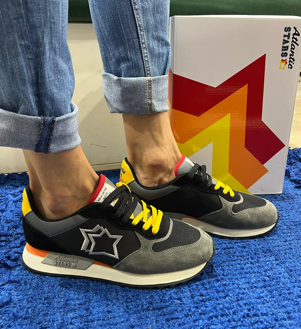 Sneakers uomo atlantic stars black/fluo mennea 1010-0401