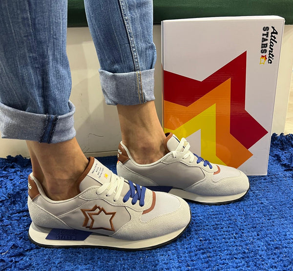 Sneakers uomo atlantic stars white/beige mennea 1010-0101