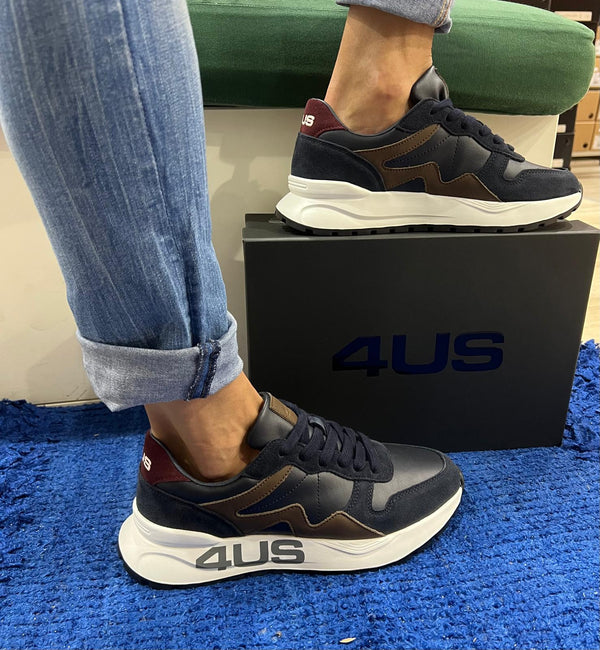 Sneakers uomo 4us blue 4us-4-a