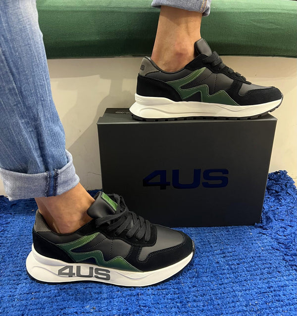 Sneakers uomo 4us black 4us-4-a