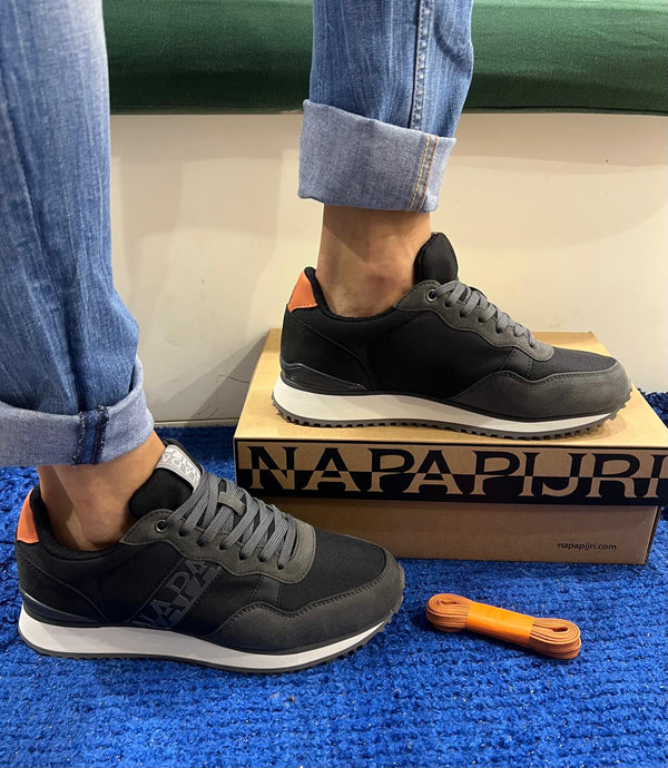 Sneakers uomo napapijri black/grey/orange f5cosmos01/pun