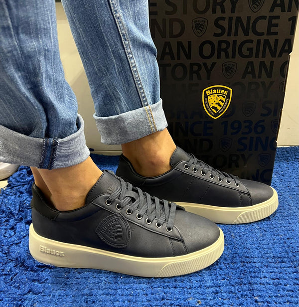 Sneakers uomo blauer pelle navy f5buck01/nub