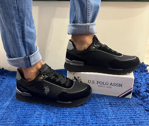Sneakers uomo u.s. polo assn. black aron009-blk