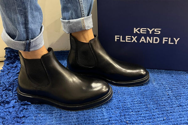 Stivaletto uomo keys in pelle nero k11422