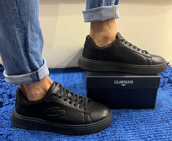 Sneakers uomo guardiani pelle black new era 4518 agm451804