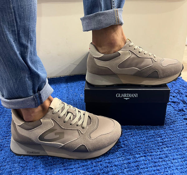 Sneakers uomo guardiani pelle taupe wen 4523 agm452300