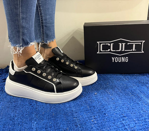 Sneakers donna cult young black/white t-411