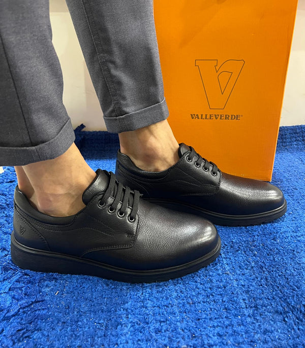 Sneakers uomo valleverde in pelle nero vj835f