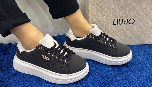 Sneakers donna liu jo platform ecopelle stampata black babol01