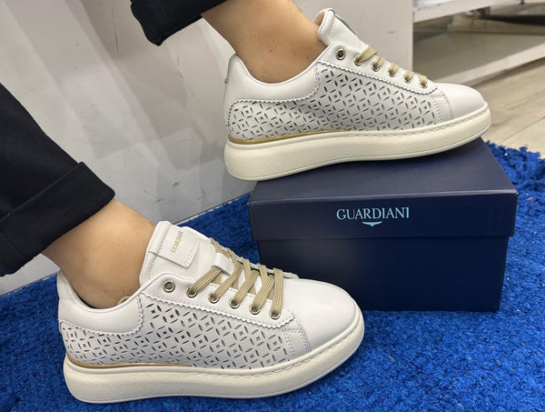 Sneakers donna guardiani pelle off white king4380 agw438000