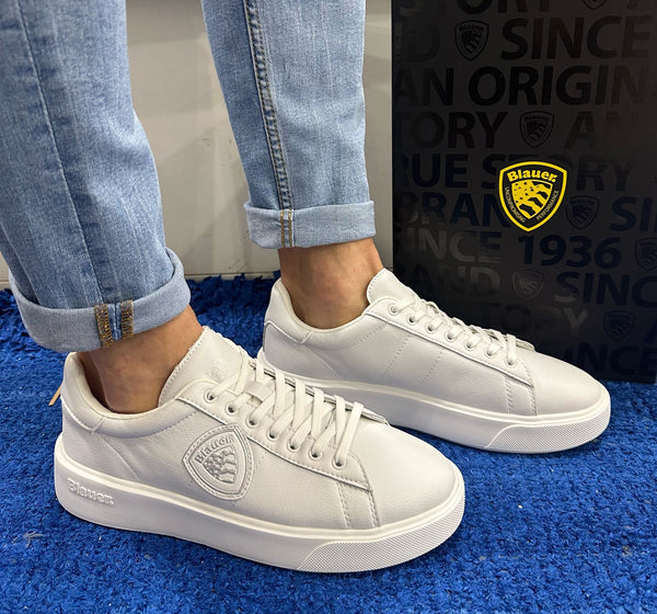 Sneakers uomo blauer white s5buck01/lea