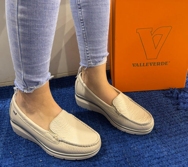 Mocassino donna valleverde avorio 11050