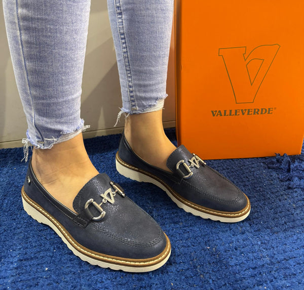 Mocassino donna valleverde blu 36482