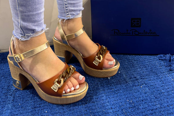 Sandalo donna renato balestra brown rzm140