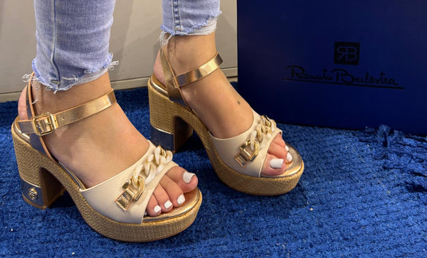 Sandalo donna renato balestra beige rzm140