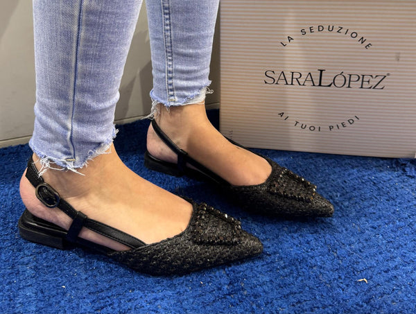 Ballerina slingback donna sara lopez black sl51sa 106