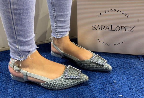 Ballerina slingback donna sara lopez jeans sl51sa 106