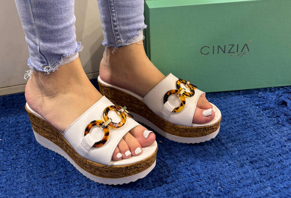 Ciabatta donna cinzia soft bianca iaf53457 001