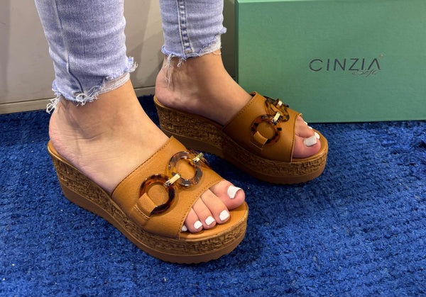 Ciabatta donna cinzia soft cuoio iaf53457 002