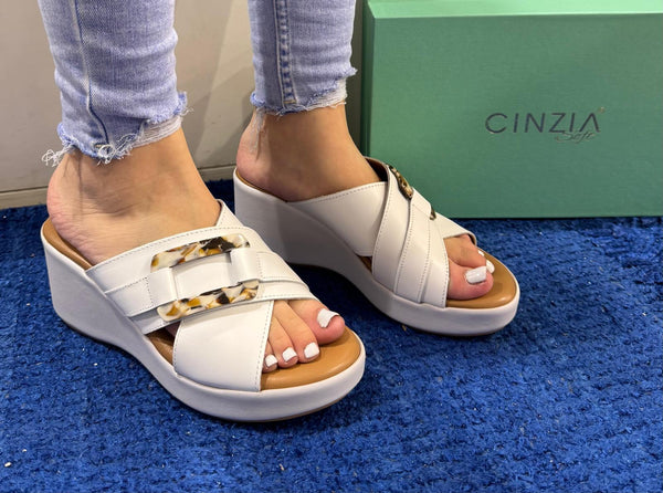 Ciabatta donna cinzia soft bianco ts61324 001