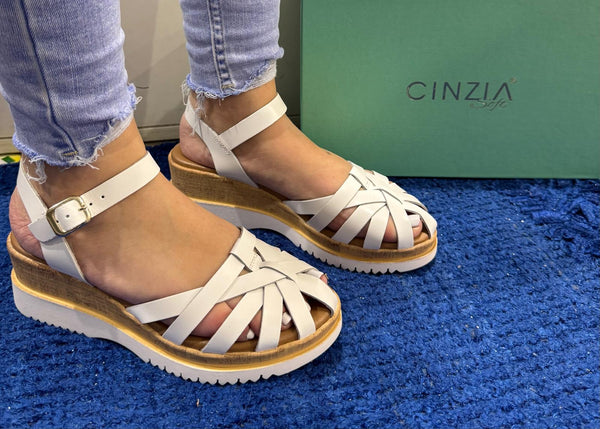 Sandalo donna cinzia soft bianco el2980108 001