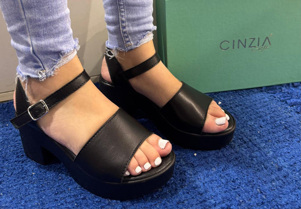 Sandalo donna cinzia soft black iaf203185 006