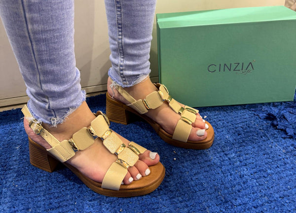 Sandalo donna cinzia soft beige lf034162 001