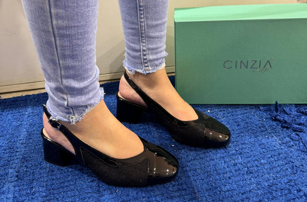 Décolleté slingback cinzia soft black dm2402 002