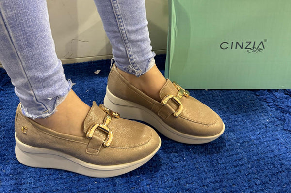 Mocassino donna cinzia soft pelle beige iv8622188r 001