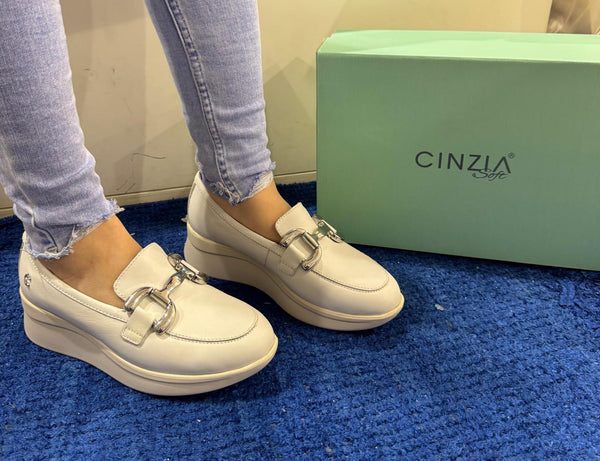 Mocassino donna cinzia soft pelle white iv8622188c 001