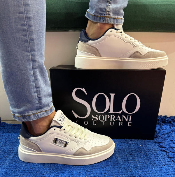 Sneakers uomo solo soprani off white/beige light scm514p65