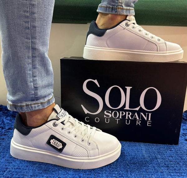 Sneakers uomo solo soprani white/navy soros scm514p75
