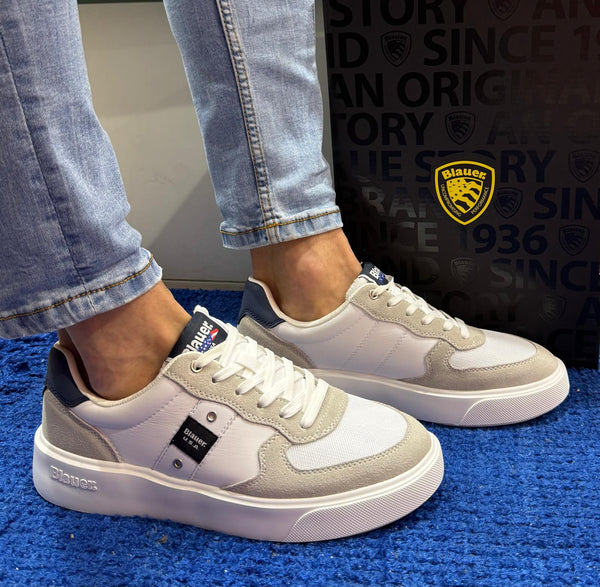 Sneakers uomo blauer white/navy s5buck02/mes